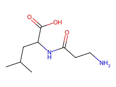 2-(3-氨基丙酰氨基)-4-甲基戊酸 structure