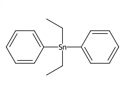 Stannane, diethyldiphenyl- structure