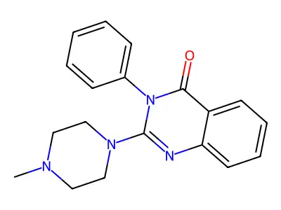 4(3H)-Quinazolinone, 2-(4-methyl-1-piperazinyl)-3-phenyl- structure