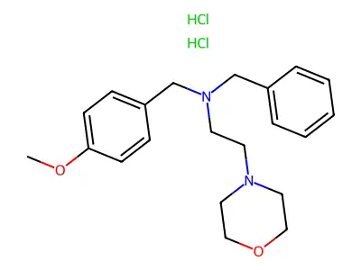 Morpholine, 4-(2-(benzyl(p-methoxybenzyl)amino)ethyl)-, dihydrochloride structure