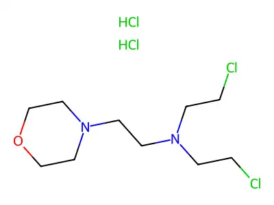 Morpholine, 4-(2-(bis(2-chloroethyl)amino)ethyl)-, dihydrochloride structure