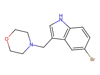 Morpholine, 4-(5-bromo-3-indolylmethyl)- structure