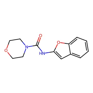 N-(2-苯并呋喃基)吗啉-4-甲酰胺 structure