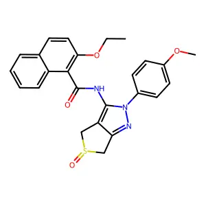 2-ethoxy-N-(2-(4-methoxyphenyl)-5-oxido-4,6-dihydro-2H-thieno[3,4-c]pyrazol-3-yl)-1-naphthamide structure