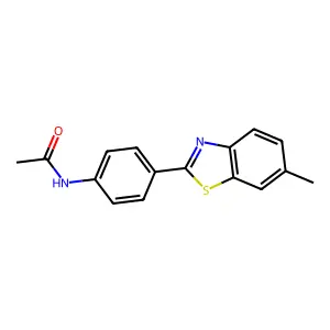 4'-(6-Methyl-2-benzothiazolyl)acetanilide structure