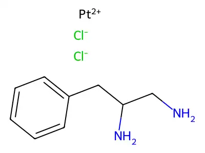 L-1,2-Diamino-3-phenylpropane-dichloroplatinum(II) structure