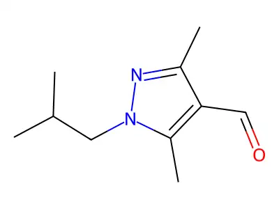 1-Isobutyl-3,5-dimethyl-1H-pyrazole-4-carbaldehyde structure