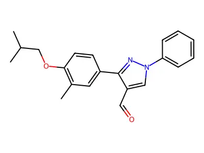 3-[3-methyl-4-(2-methylpropoxy)phenyl]-1-phenyl-1H-pyrazole-4-carbaldehyde structure