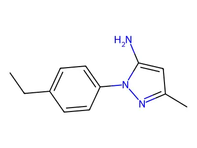 2-(4-Ethylphenyl)-5-methylpyrazol-3-amine structure