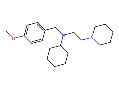 Piperidine, 1-(2-(cyclohexyl(p-methoxybenzyl)amino)ethyl)-, dihydrochloride structure