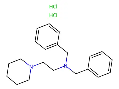 Piperidine, 1-(2-(dibenzylamino)ethyl)-, dihydrochloride structure