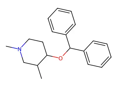 4-(Diphenylmethoxy)-1,3-dimethylpiperidine structure
