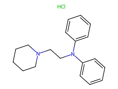 Piperidine, 1-(2-(diphenylamino)ethyl)-, monohydrochloride structure