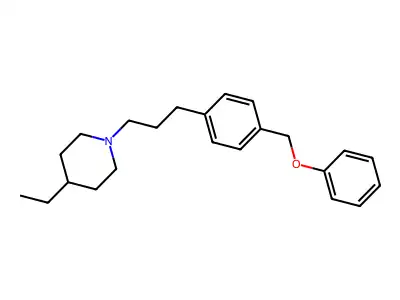 Piperidine, 4-ethyl-1-(3-(p-(phenoxymethyl)phenyl)propyl)- structure