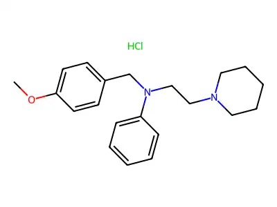 Piperidine, 1-(2-(N-p-methoxybenzylanilino)ethyl)-, monohydrochloride structure