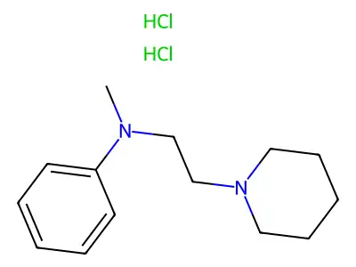 Piperidine, 1-(2-(N-methylanilino)ethyl)-, dihydrochloride structure