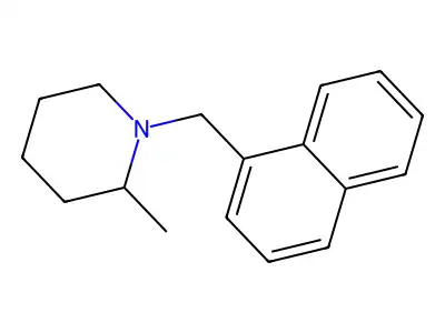 Piperidine, 2-methyl-1-(1-naphthylmethyl)- structure