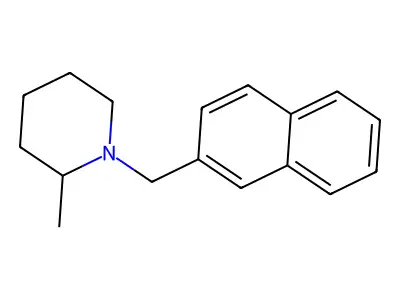 Piperidine, 2-methyl-1-(2-naphthylmethyl)- structure