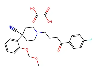 C24H27FN2O3.C2H2O4.1/2H2O structure