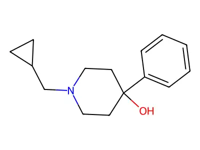 4-Piperidinol, 1-(cyclopropylmethyl)-4-phenyl- structure