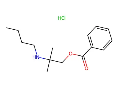 1-Propanol, 2-(butylamino)-2-methyl-, benzoate (ester), hydrochloride structure