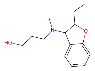 1-Propanol, 3-((2,3-dihydro-2-ethyl-3-benzofuranyl)methylamino)- structure