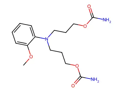 1-Propanol, 3,3'-((o-methoxyphenyl)imino)di-, dicarbamate (ester) structure
