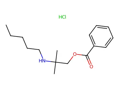 1-Propanol, 2-methyl-2-(pentylamino)-, benzoate (ester), hydrochloride structure