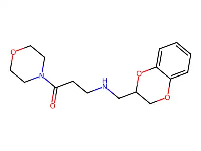 1-Propanone, 3-(((1,4-benzodioxan-2-yl)methyl)amino)-1-morpholino- structure