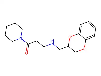 1-Propanone, 3-(((1,4-benzodioxan-2-yl)methyl)amino)-1-piperidino- structure