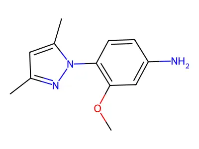 4-(3,5-dimethyl-1H-pyrazol-1-yl)-3-methoxyaniline structure
