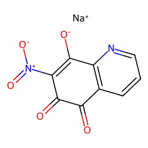 6-Hydroxy-7-nitro-5,8-quinolinedione sodium salt structure