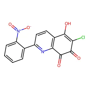 6-Chloro-7-hydroxy-2-(2-nitrophenyl)-5,8-quinolinedione structure