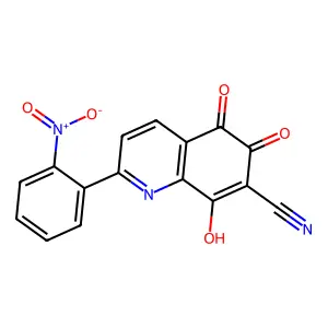 5,8-Dihydro-6-hydroxy-2-(2-nitrophenyl)-5,8-dioxo-7-quinolinecarbonitrile structure