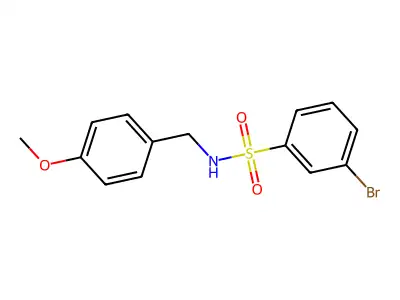 3-bromo-N-(4-methoxybenzyl)benzenesulfonamide structure