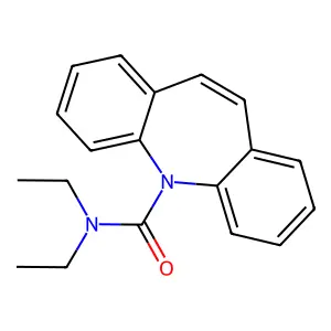 N,N-diethylbenzo[b][1]benzazepine-11-carboxamide structure