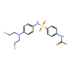 N-[4-[[4-[bis(2-chloroethyl)amino]phenyl]sulfamoyl]phenyl]acetamide structure