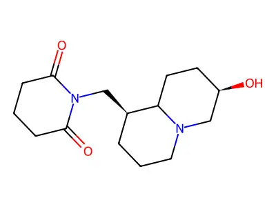 1-{[(1s,7r)-7-Hydroxyoctahydro-2h-quinolizin-1-yl]methyl}piperidine-2,6-dione structure