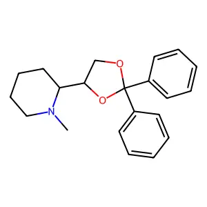 1,3-Dioxolane, 2,2-diphenyl-4-(1-methyl-2-piperidyl)- structure
