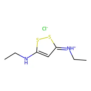3,5-双(乙氨基)-1,2-二硫鎓氯化物 structure