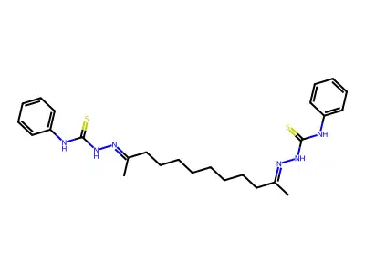 2,11-DODECADIONE, 2,11-BIS(4-PHENYL-3-THIOSEMICARBAZONE) structure
