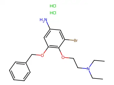 p-Phenetidine, 3-benzyloxy-5-bromo-beta-(diethylamino)-, dihydrochloride structure