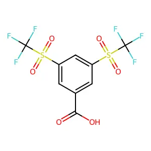 3,5-Ditrifluoromethanesulfonylbenzoic acid structure