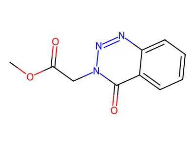 methyl (4-oxo-1,2,3-benzotriazin-3(4H)-yl)acetate structure