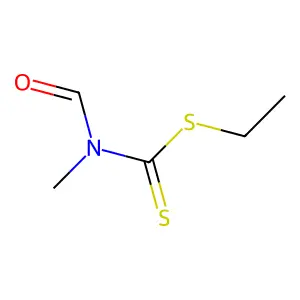 Ethyl N-methyl-N-formyldithiocarbamate structure