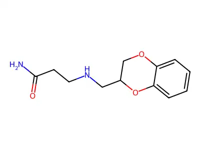 Propionamide, 3-(((1,4-benzodioxan-2-yl)methyl)amino)- structure