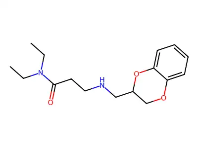 Propionamide, 3-(((1,4-benzodioxan-2-yl)methyl)amino)-N,N-diethyl- structure