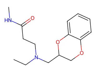 Propionamide, 3-(N-((1,4-benzodioxan-2-yl)methyl)ethylamino)-N-methyl- structure