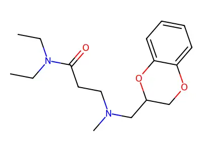 Propionamide, 3-(((1,4-benzodioxan-2-yl)methyl)methylamino)-N,N-diethyl- structure