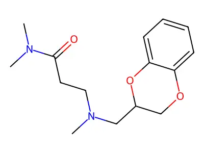 3-(((1,4-Benzodioxan-2-yl)methyl)methylamino)-N,N-dimethylpropionamide structure